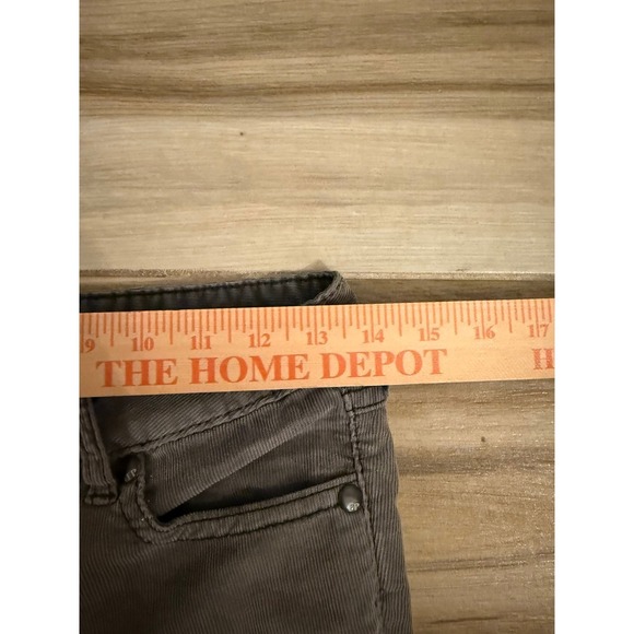 Free People Gray Corduroy Skinny Pants Low Rise Fine Wale 1855-16515125 Size 25 - Picture 4 of 5